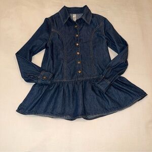 Cherokee Blue Denim Kids Casual Dress